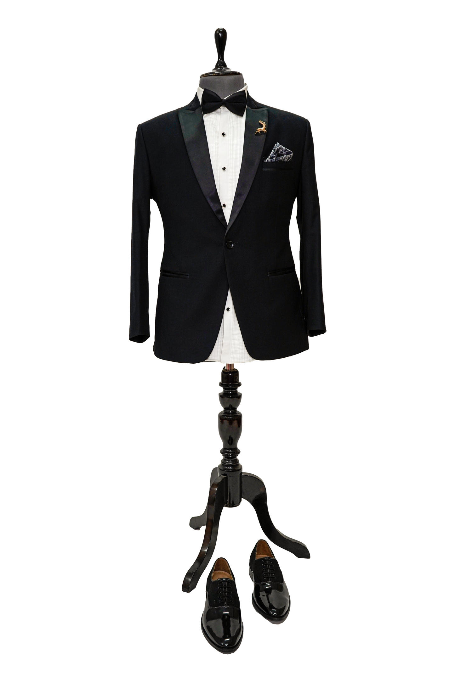 Black Italian Woolcrepe 2-piece  Tuxedo