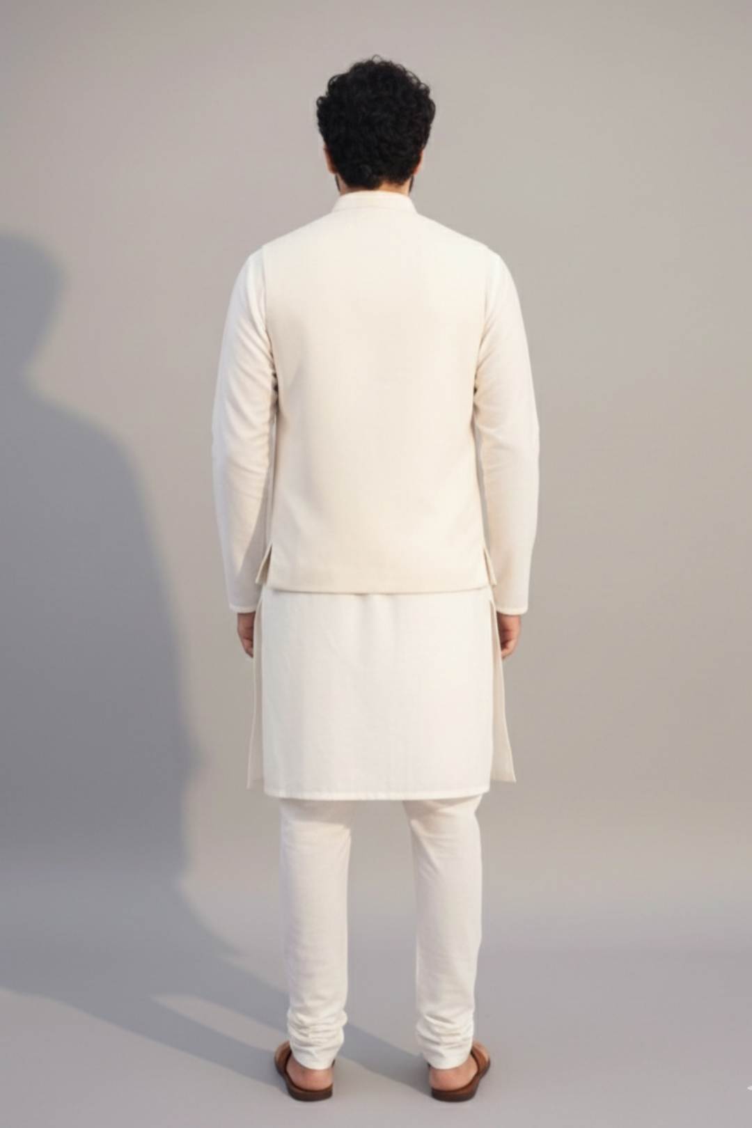 Ivory Embroidered Nehru Jacket – Men’s Festive Ethnic Wear