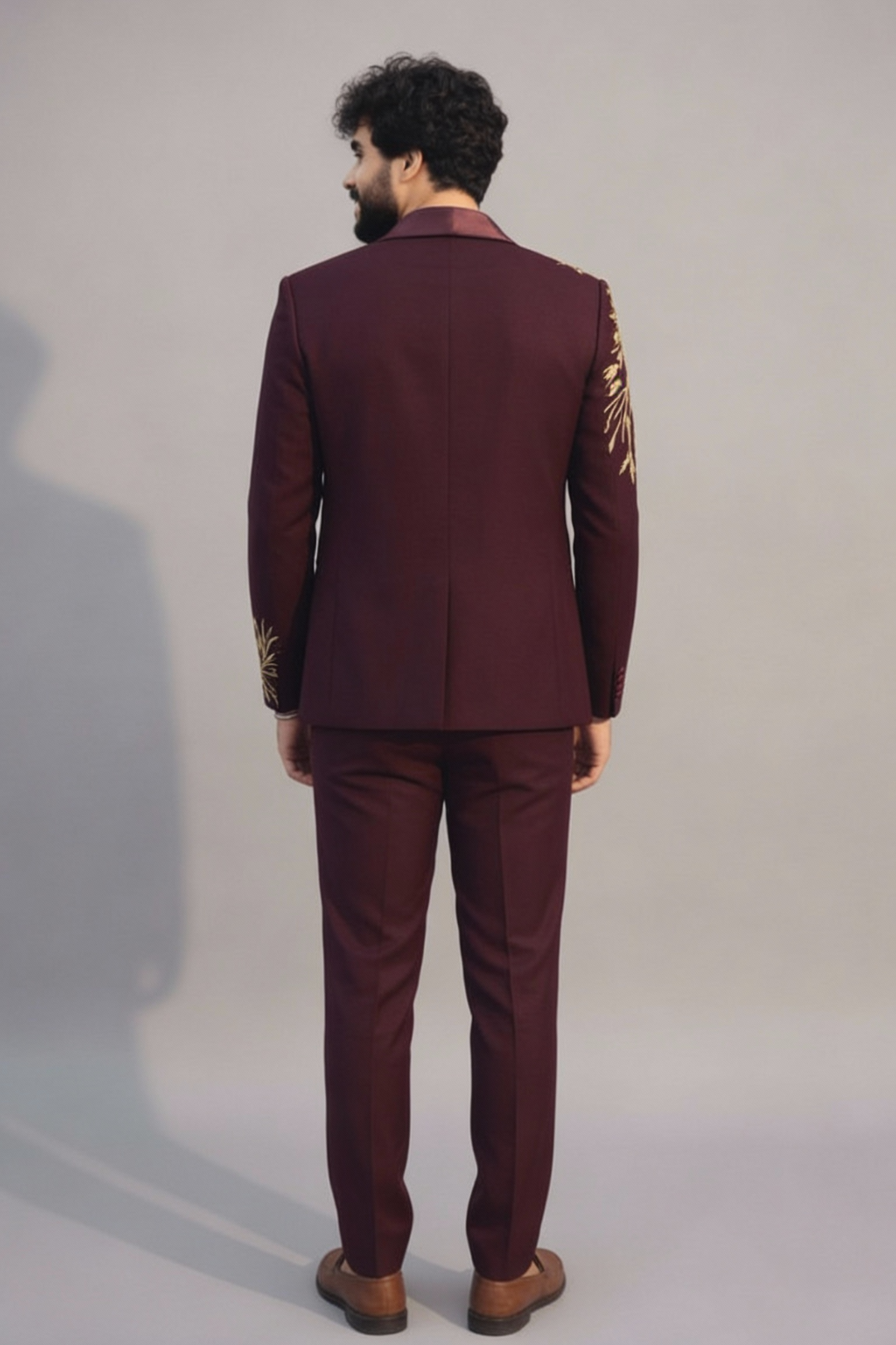 Maroon Embroidered Suit for Men | Designer Wedding & Party Wear
