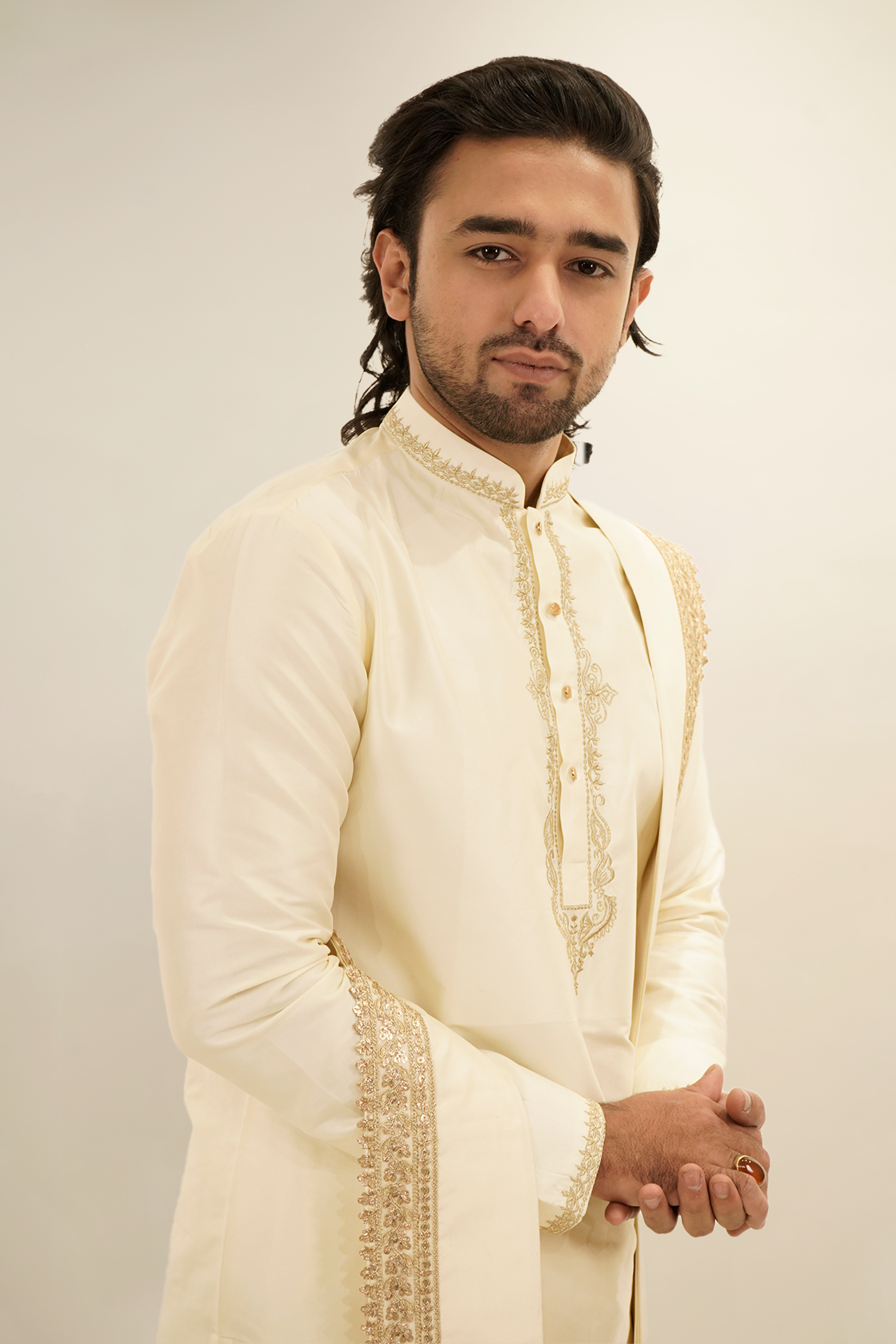 Badla Work Immitation Pattu kurta