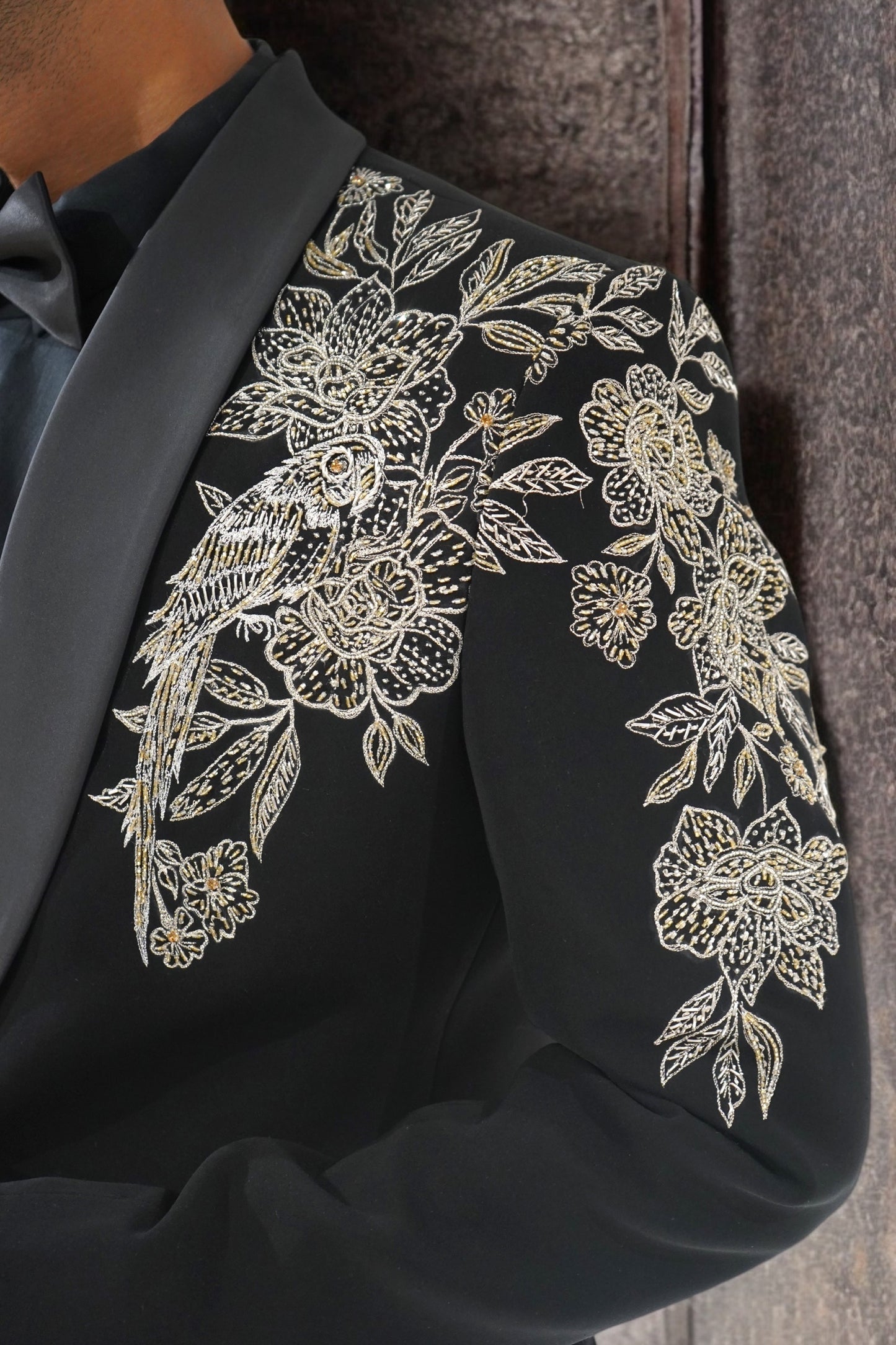 Black Italian Wool Creep Tuxedo