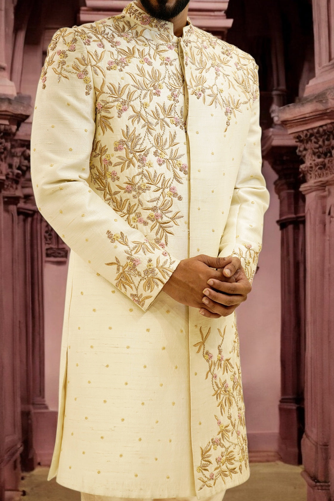 Abstract Floral Sherwani