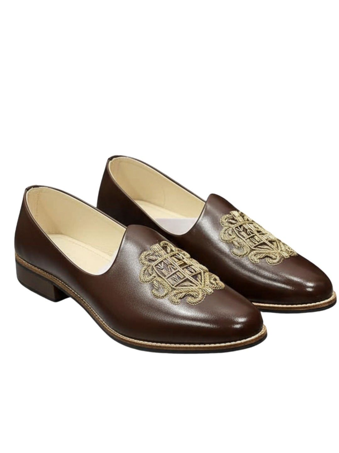 Dark Brown Embro Joothi