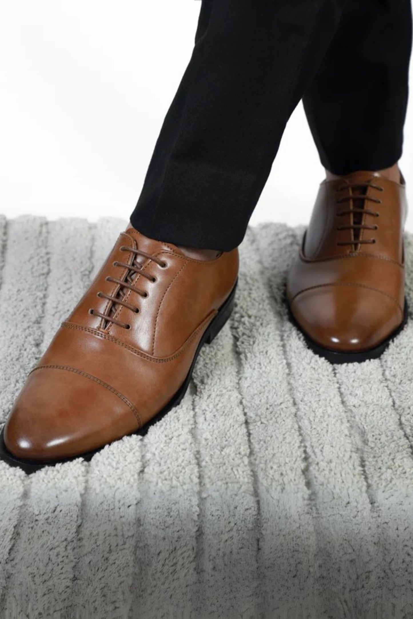 Burnish Brown Tan Oxford Shoes