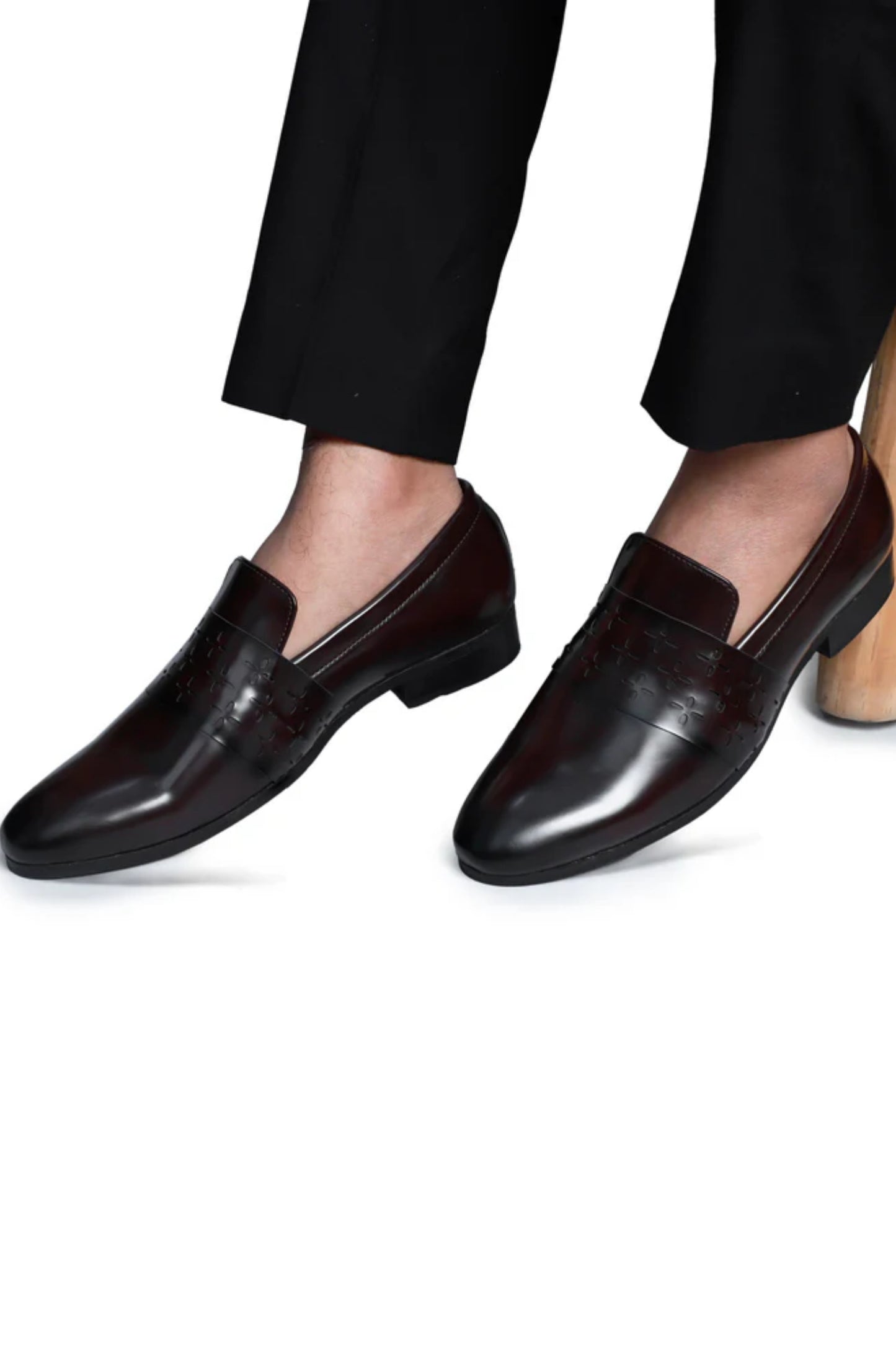 Wine Bodo Designer Vamp Loafers