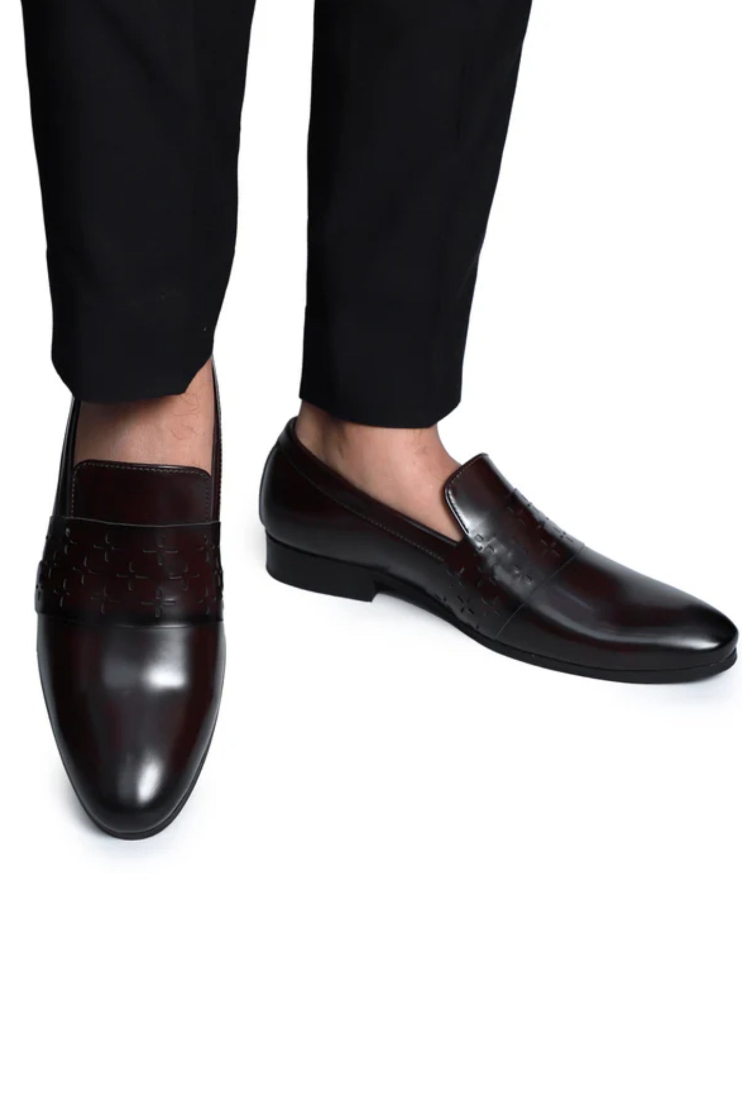 Wine Bodo Designer Vamp Loafers