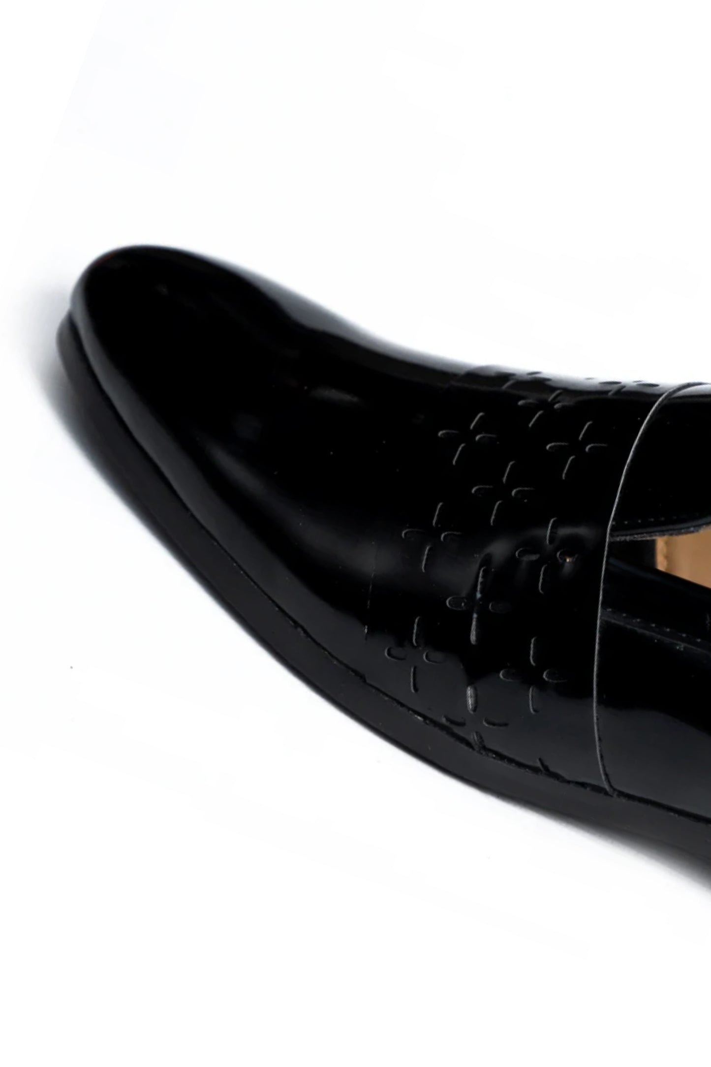Black Patent Designer Vamp Loafers