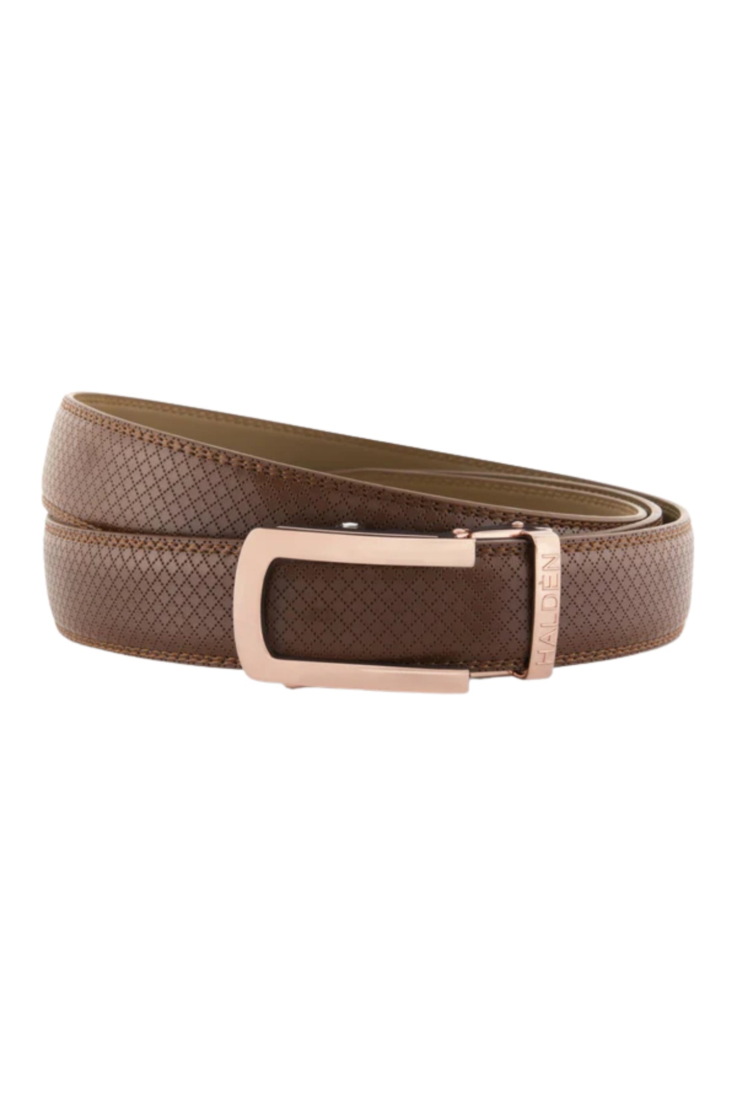 Theo Tan with classic buckle