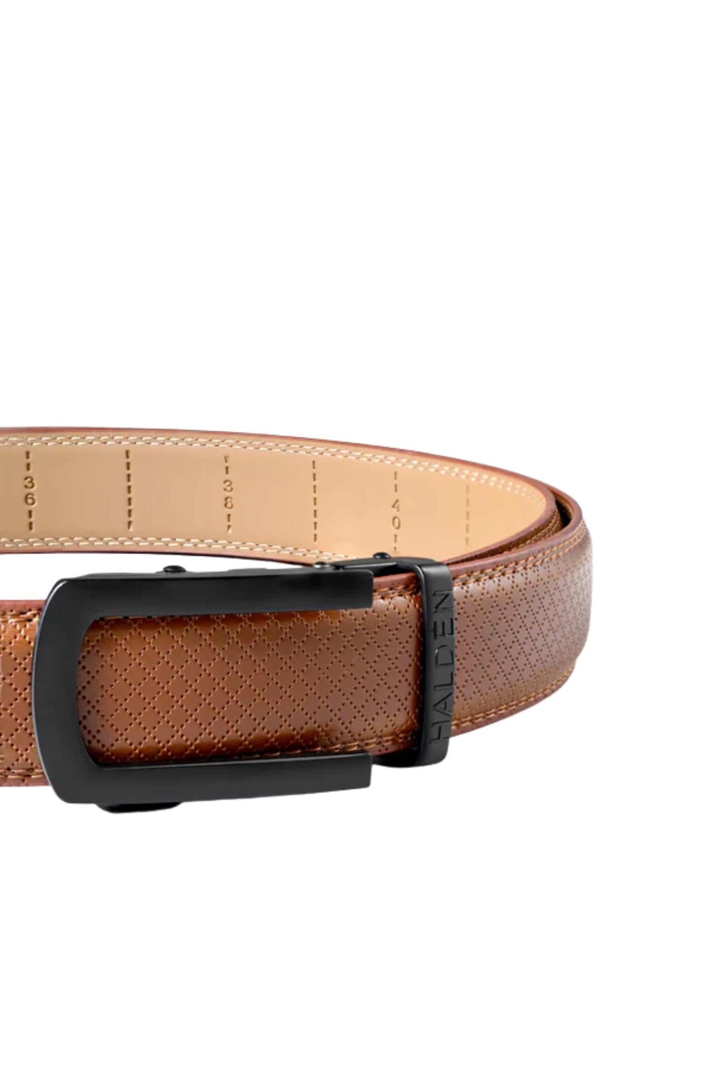 Theo Tan with classic buckle