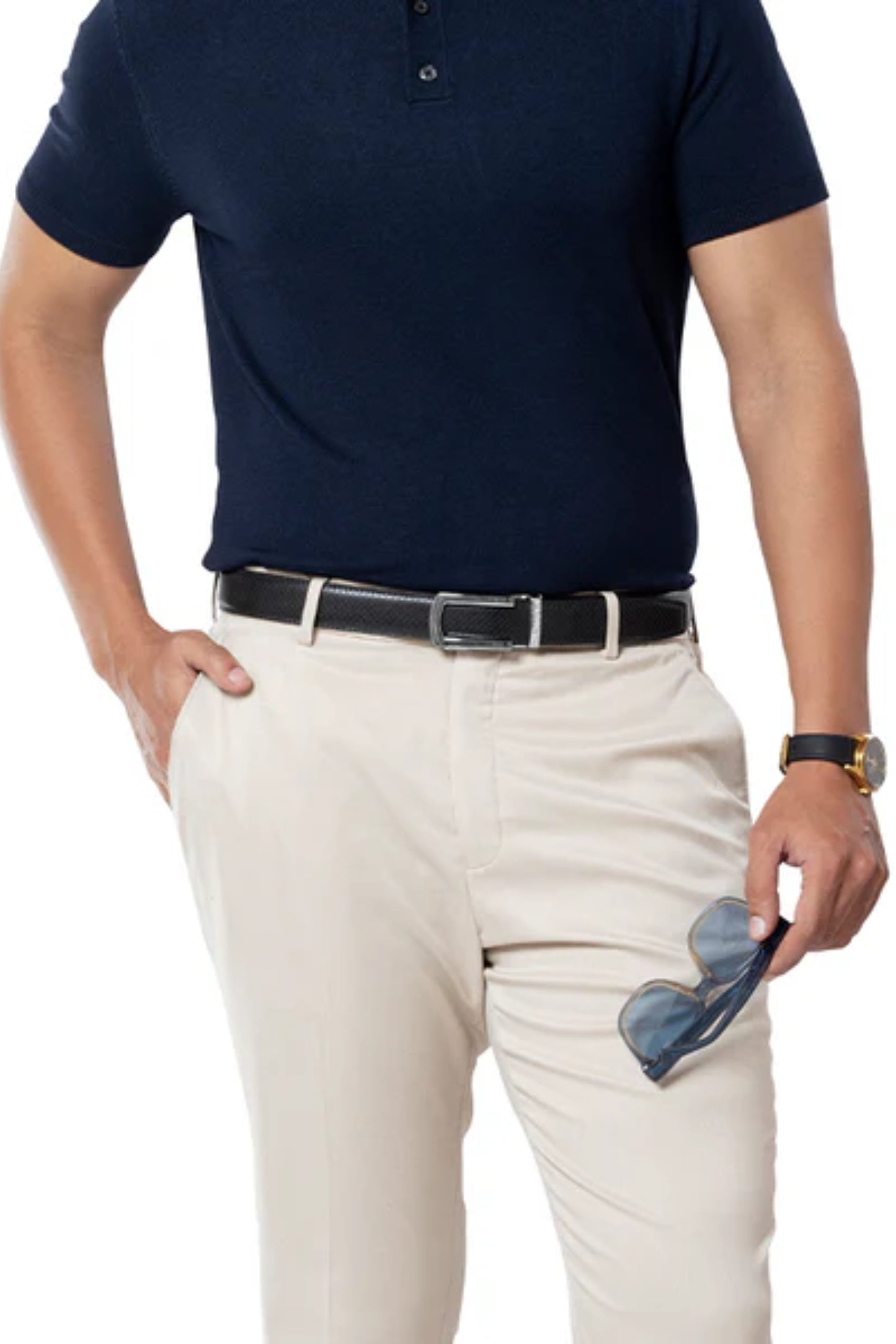 Theo Black with classic buckle