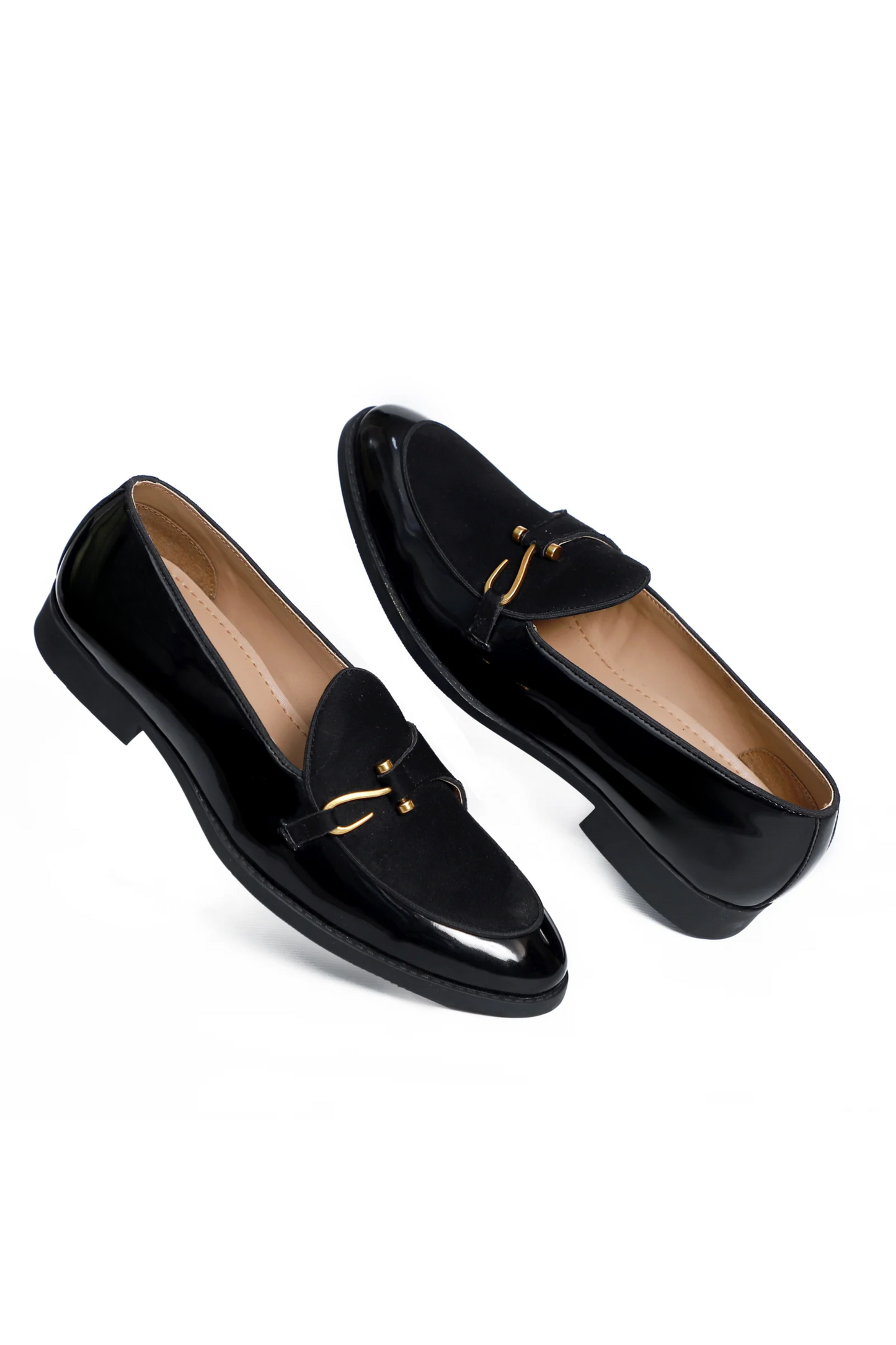 Black Patent Dazzle Hooked Loafers