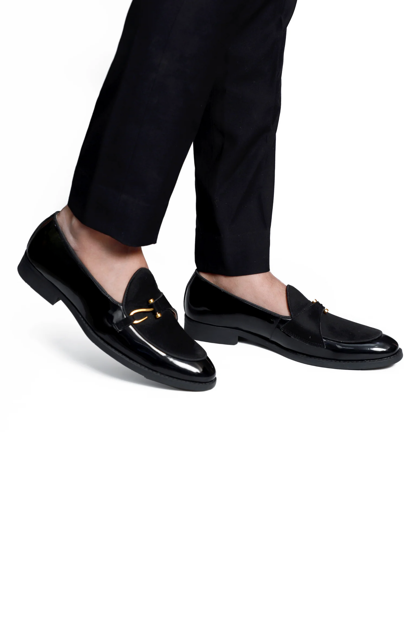 Black Patent Dazzle Hooked Loafers