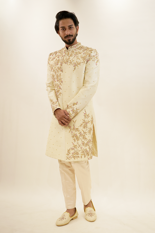 Abstract Floral Sherwani