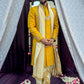 Mustard Yellow Sherwani with boota work
