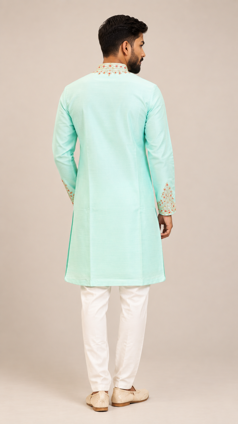 Turquoise Tide – Designer Kurta & Ponam Pant Set