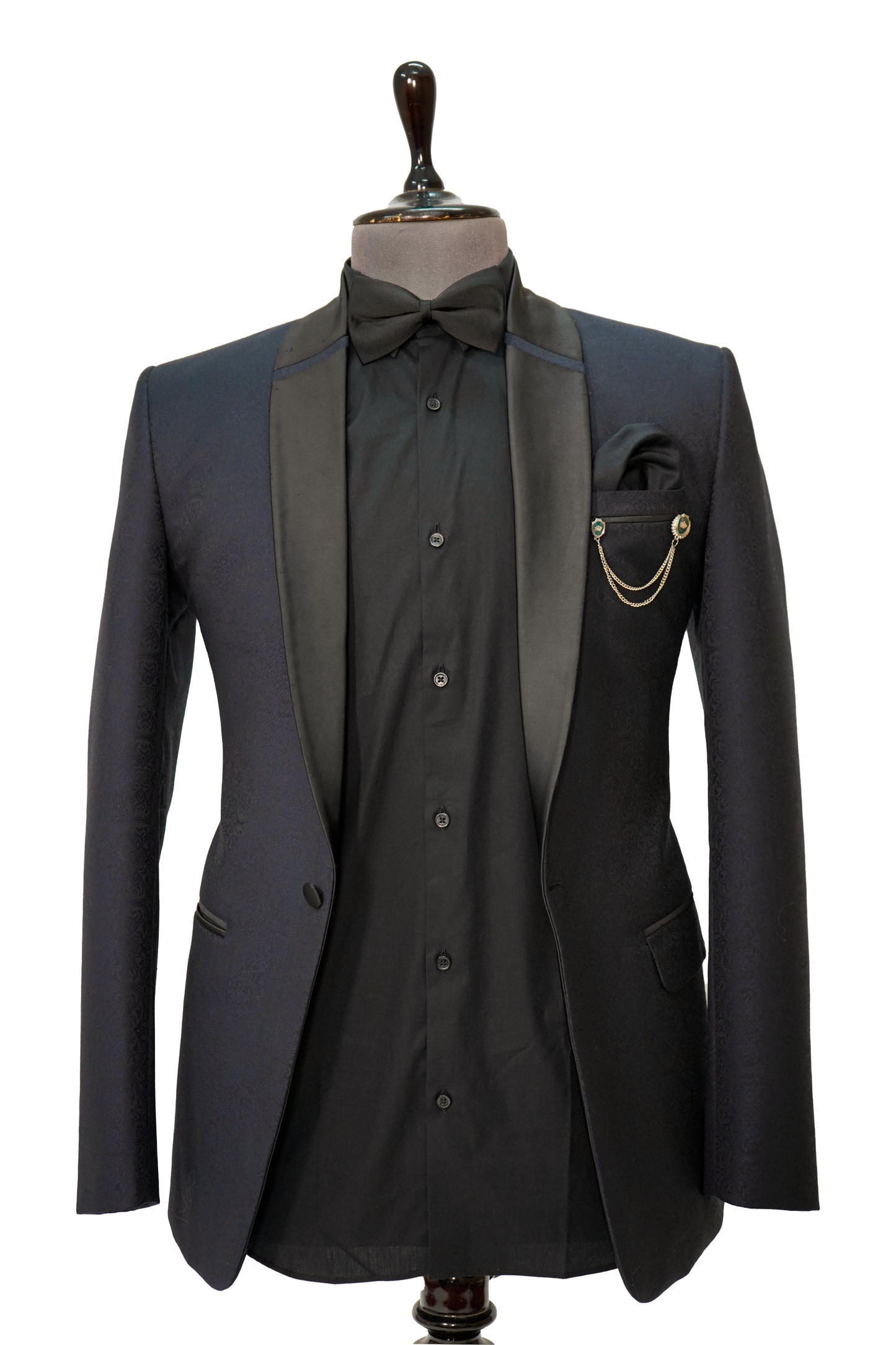 Midnight Blue Jacquard 2-piece tuxedo