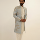 Cherry Blossom Inspired Blue Open Jacket