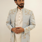 Cherry Blossom Inspired Blue Open Jacket