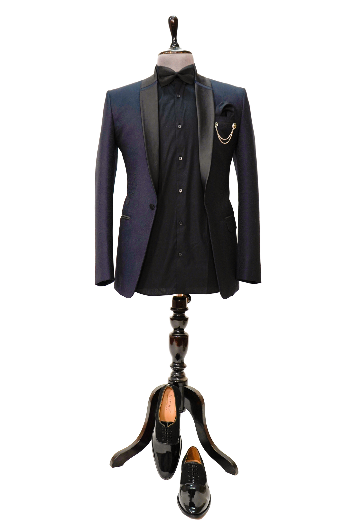 Midnight Blue Jacquard 2-piece tuxedo