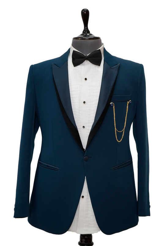 Teal Blue 2-Piece classic tuxedo