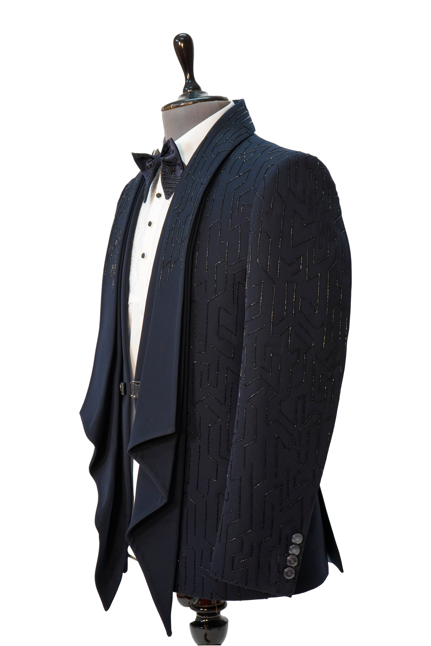 Midnight blue 5-piece designer tuxedo