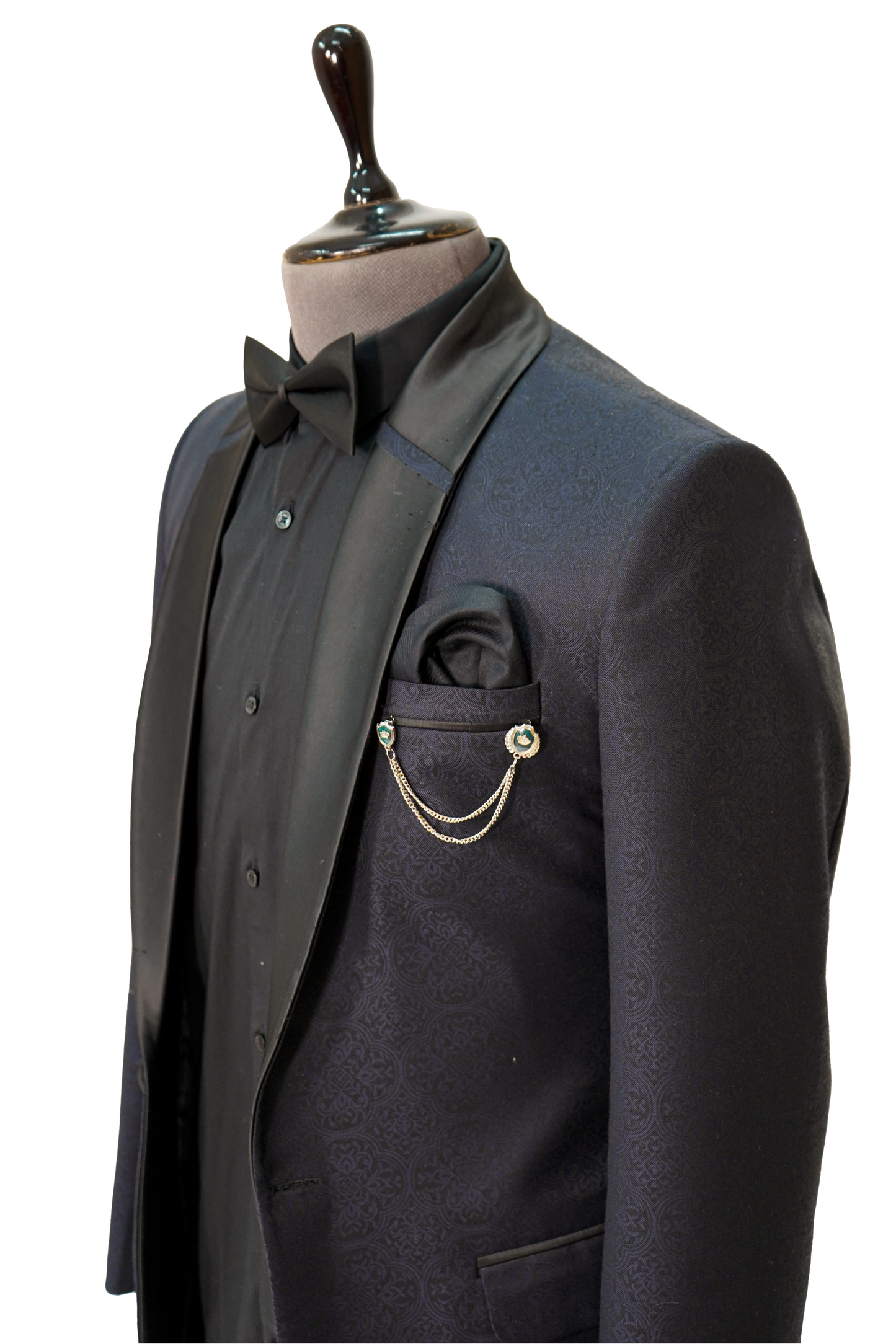 Midnight Blue Jacquard 2-piece tuxedo