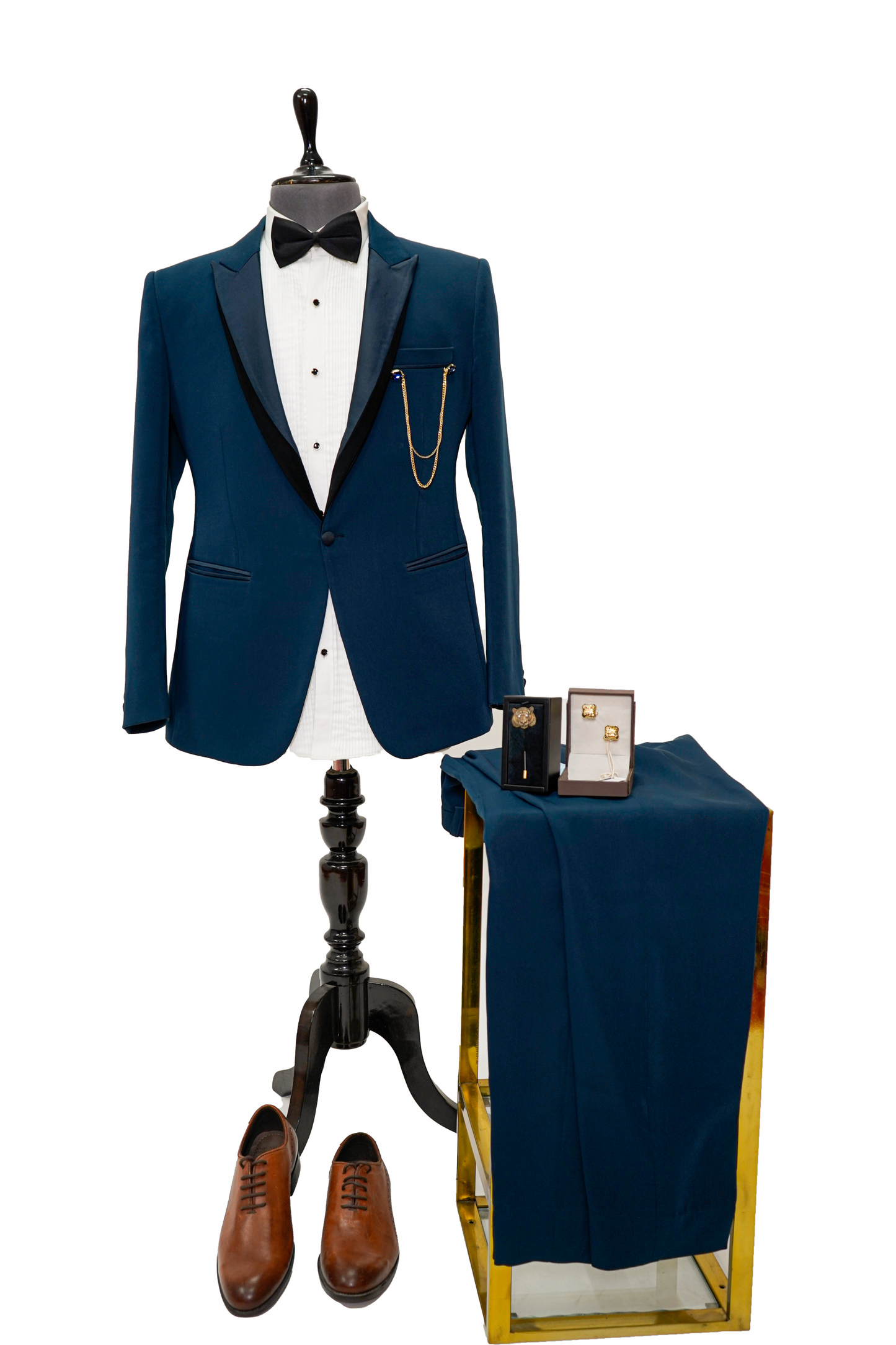 Teal Blue 2-Piece classic tuxedo