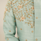 Floral Embroided Pure Raw Silk Sherwani