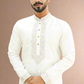 Off White Semi-Pattu Kurta with Zari Embroidery