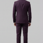 Royal Plum 3-Piece Tuxedo Suit for Men – Slim Fit Black Lapel Wedding & Evening Wear