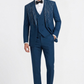 Teal Blue Designer 3-Piece Suit for Men – Slim Fit Embellished Wedding & Reception Wear