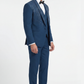 Teal Blue Designer 3-Piece Suit for Men – Slim Fit Embellished Wedding & Reception Wear