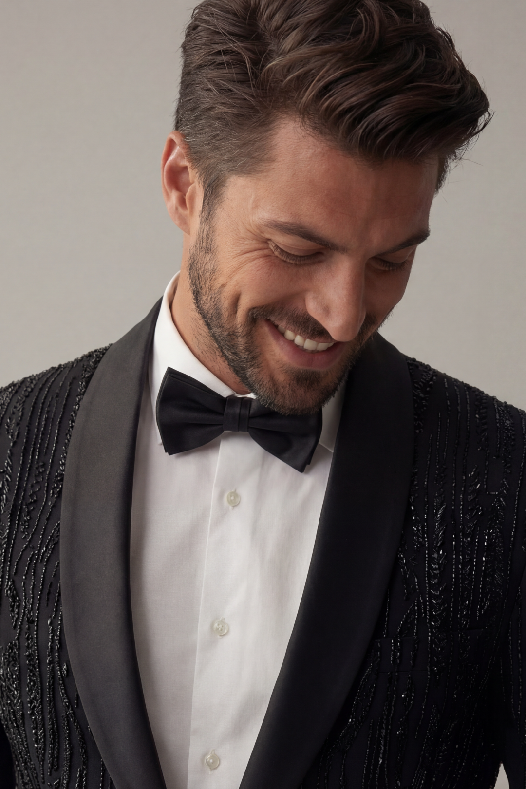 Luxury Black Embroidered Tuxedo Suit for Men – Designer Evening & Wedding Blazer Set