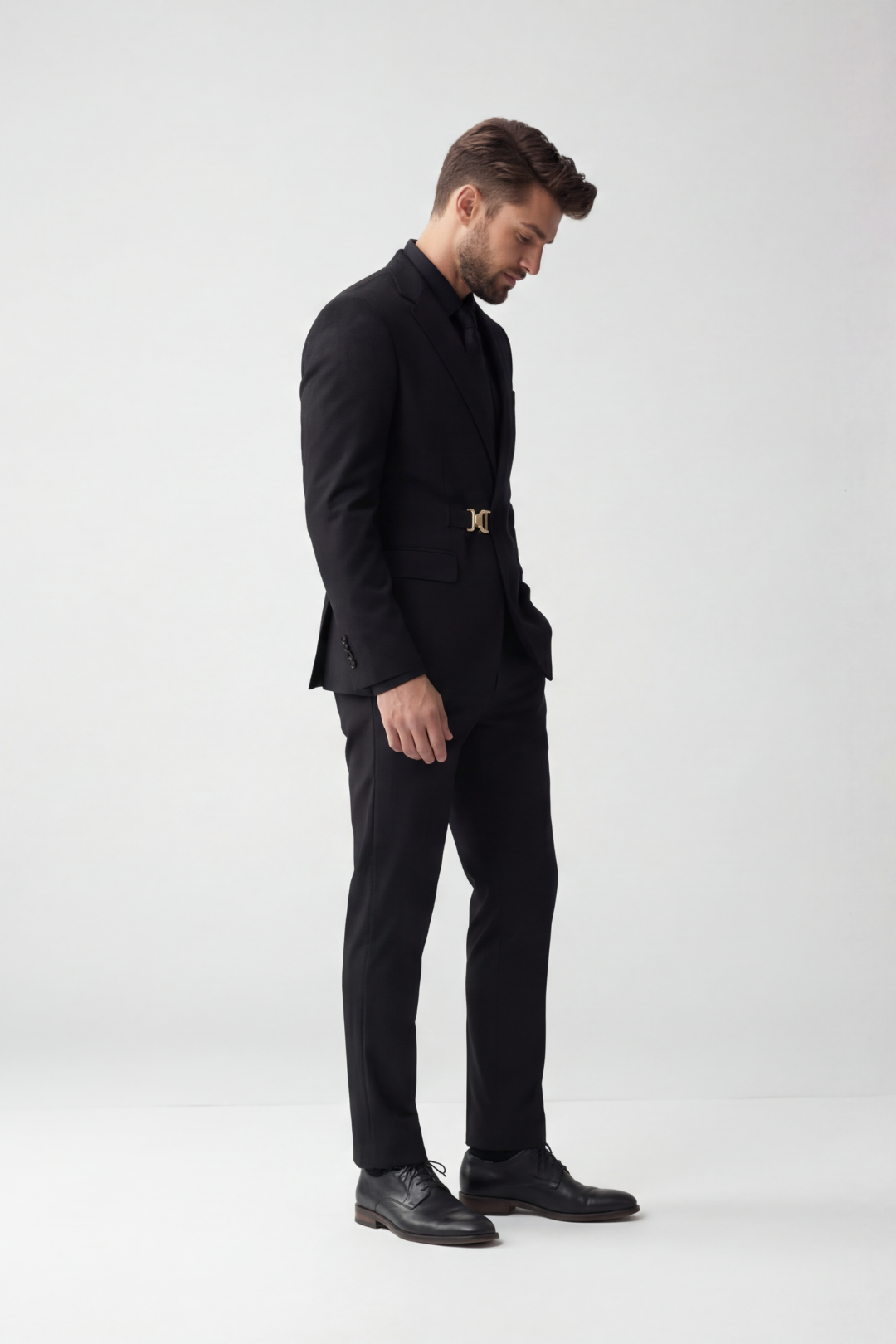 Classic Black Slim Fit Suit for Men – Premium Designer Formal Party & Wedding Suit