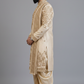Royal Heritage Gold Embroidered kurta for Men – Luxury Groom Wear with Dhoti Pants