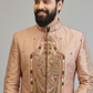 Gold Traditional Sherwani with Dhoti Set for Men – Royal Wedding & Groom Wear