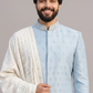 Ice blue designer sherwani