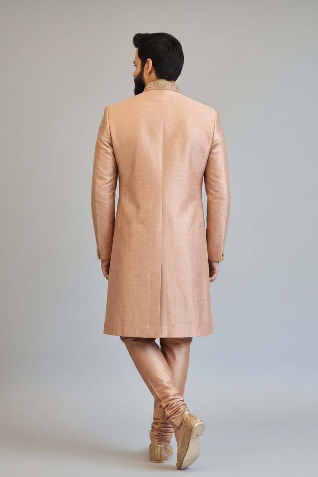 Gold Traditional Sherwani with Dhoti Set for Men – Royal Wedding & Groom Wear