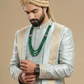 Men’s Powder Blue Embroidered Kurta Dhoti Set with Stole