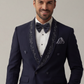 Navy Blue Double Breasted Tuxedo Suit for Men – Designer Wedding & Black Tie Formal Wear