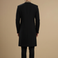 Black Designer Sherwani with Gold Floral Embroidery