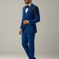 Teal blue 5- piece tuxedo with curtdana embroidery