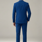Teal blue 5- piece tuxedo with curtdana embroidery