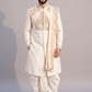 Men’s Ivory Silk Kurta with Pattu Pancha & Angavastram | Ayodhya Mandir Elegance Embroidery Wedding Set