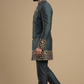 Men’s Luxury Teal Indo-Western Jacket & Trouser Set