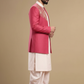 Men’s Festive Rose Pink Embroidered Indo western Jacket Set