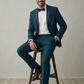 Teal Blue 2-Piece classic tuxedo