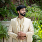 Veena Sherwani | Premium Ivory Wedding Sherwani for Groom
