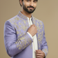 Men’s Luxury Lavender Indo-Western Jacket & Trouser Set