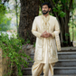 Veena Sherwani | Premium Ivory Wedding Sherwani for Groom
